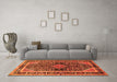 Machine Washable Persian Orange Traditional Area Rugs in a Living Room, wshtr391org