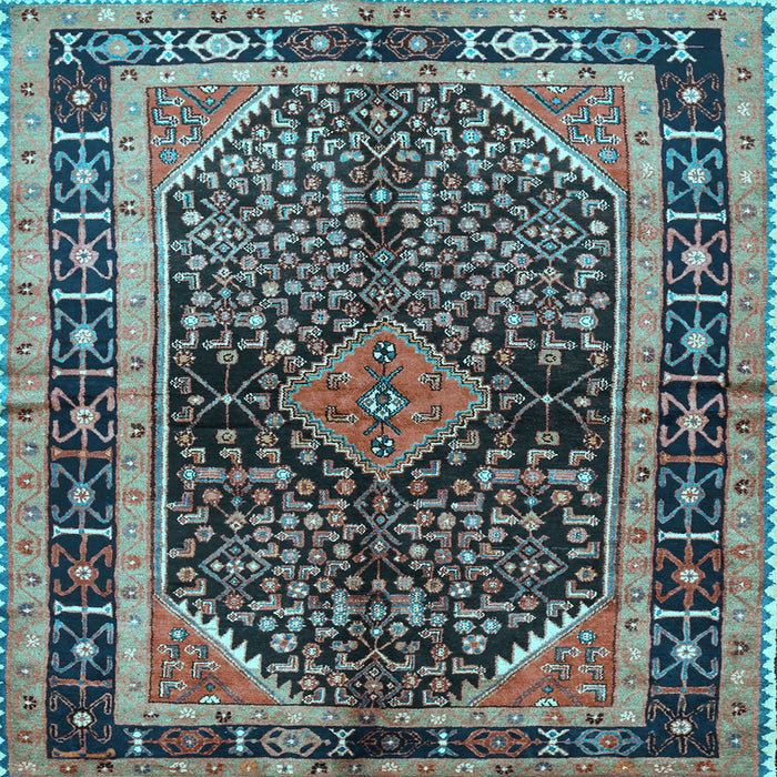 Square Persian Light Blue Traditional Rug, tr391lblu
