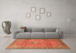 Machine Washable Persian Orange Traditional Area Rugs in a Living Room, wshtr3920org