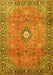 Machine Washable Persian Yellow Traditional Rug, wshtr3920yw