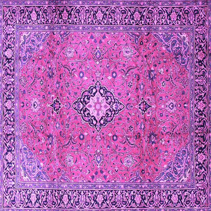 Square Machine Washable Persian Purple Traditional Area Rugs, wshtr3920pur