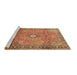 Sideview of Machine Washable Persian Brown Traditional Rug, wshtr3920brn