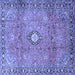 Square Persian Blue Traditional Rug, tr3920blu