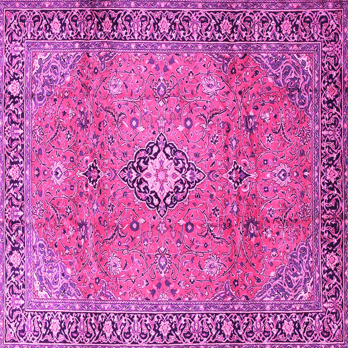 Square Machine Washable Persian Pink Traditional Rug, wshtr3920pnk