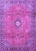 Machine Washable Persian Purple Traditional Area Rugs, wshtr3920pur