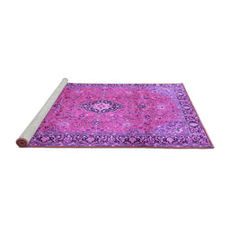 Sideview of Machine Washable Persian Purple Traditional Area Rugs, wshtr3920pur
