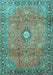 Machine Washable Persian Turquoise Traditional Area Rugs, wshtr3920turq