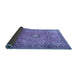 Sideview of Persian Blue Traditional Rug, tr3920blu