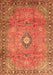 Serging Thickness of Machine Washable Persian Orange Traditional Area Rugs, wshtr3920org