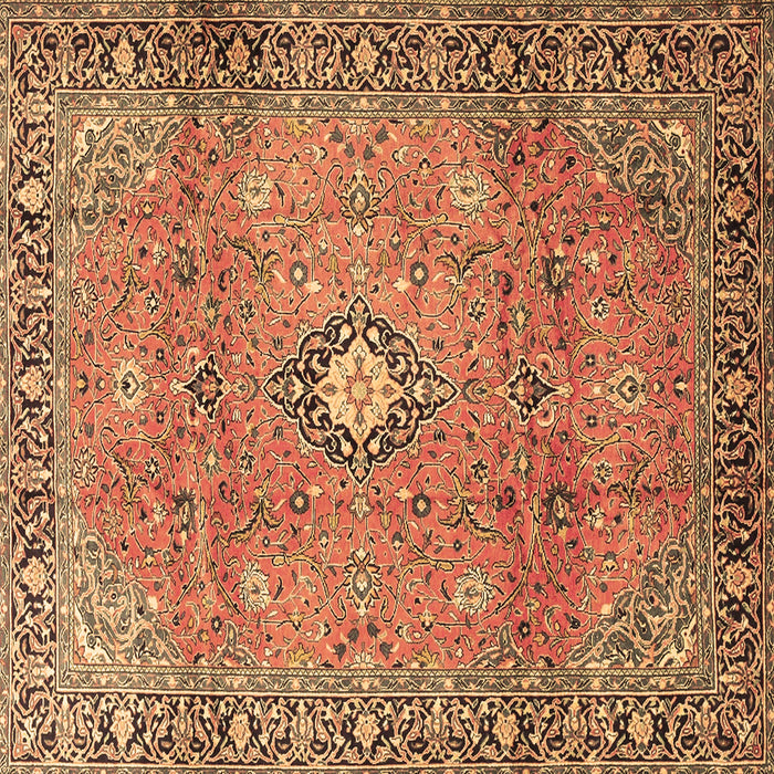 Square Machine Washable Persian Brown Traditional Rug, wshtr3920brn