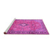 Sideview of Machine Washable Persian Pink Traditional Rug, wshtr3920pnk