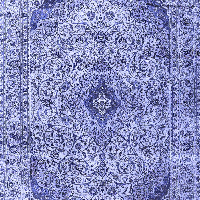 Machine Washable Persian Blue Traditional Rug, wshtr3921blu