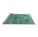 Sideview of Machine Washable Persian Light Blue Traditional Rug, wshtr3921lblu