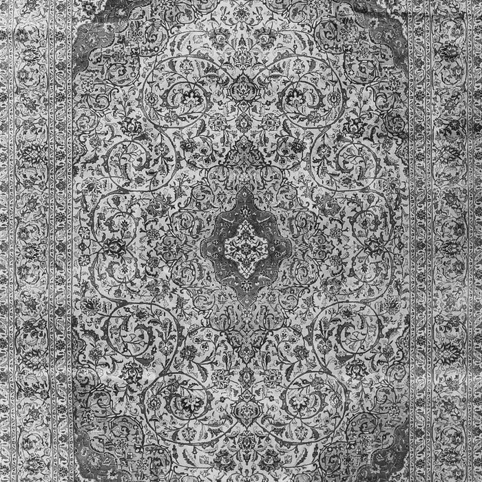 Serging Thickness of Machine Washable Persian Gray Traditional Rug, wshtr3921gry