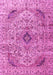 Machine Washable Persian Pink Traditional Rug, wshtr3921pnk