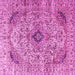 Square Persian Pink Traditional Rug, tr3921pnk