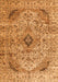 Serging Thickness of Machine Washable Persian Orange Traditional Area Rugs, wshtr3921org