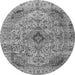 Square Persian Gray Traditional Rug, tr3921gry