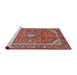 Sideview of Machine Washable Traditional Fire Brick Red Rug, wshtr3922