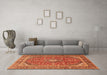 Machine Washable Persian Orange Traditional Area Rugs in a Living Room, wshtr3922org