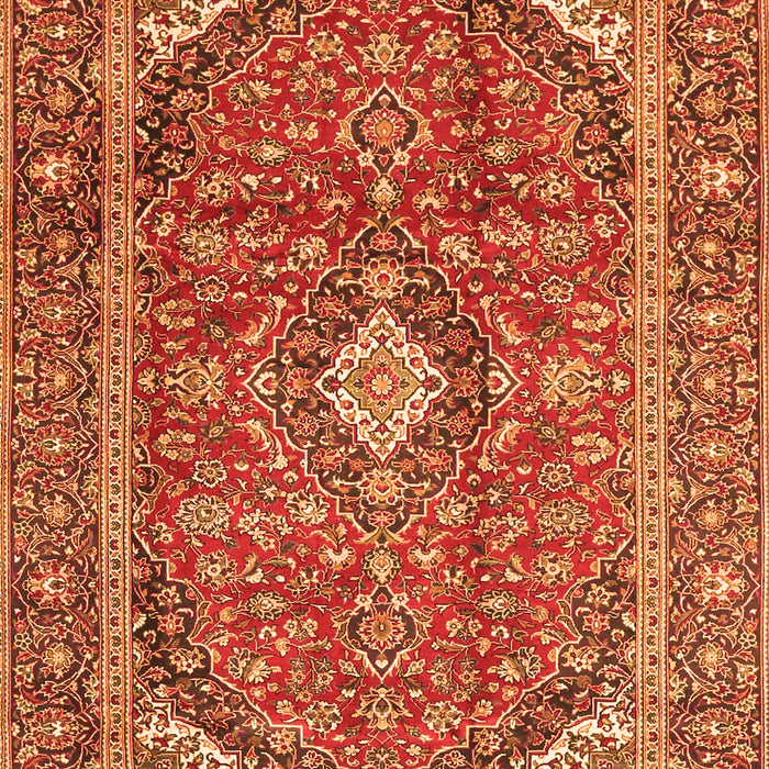 Serging Thickness of Machine Washable Persian Orange Traditional Area Rugs, wshtr3922org