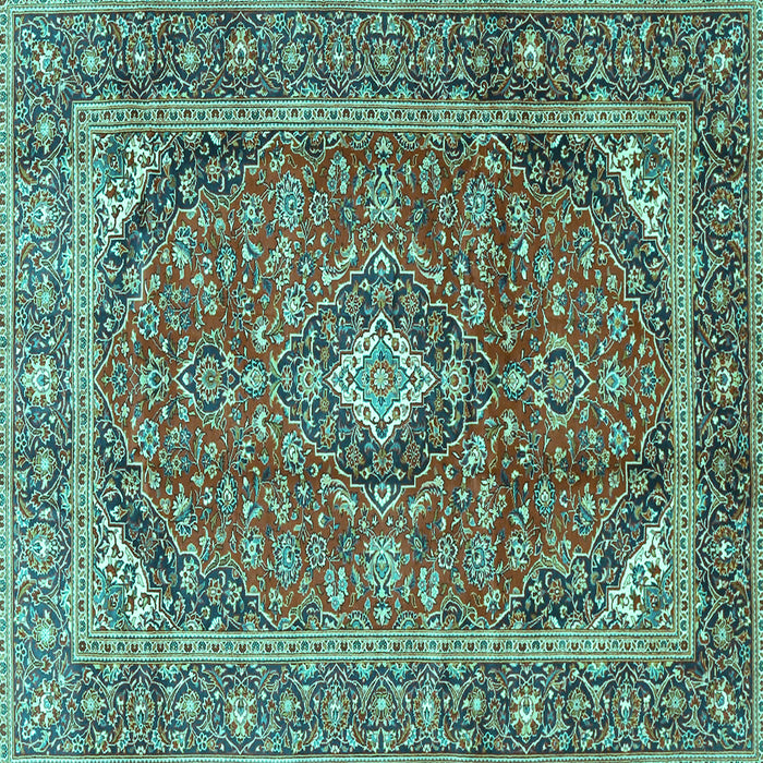 Square Persian Turquoise Traditional Rug, tr3922turq