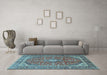 Machine Washable Persian Light Blue Traditional Rug in a Living Room, wshtr3922lblu