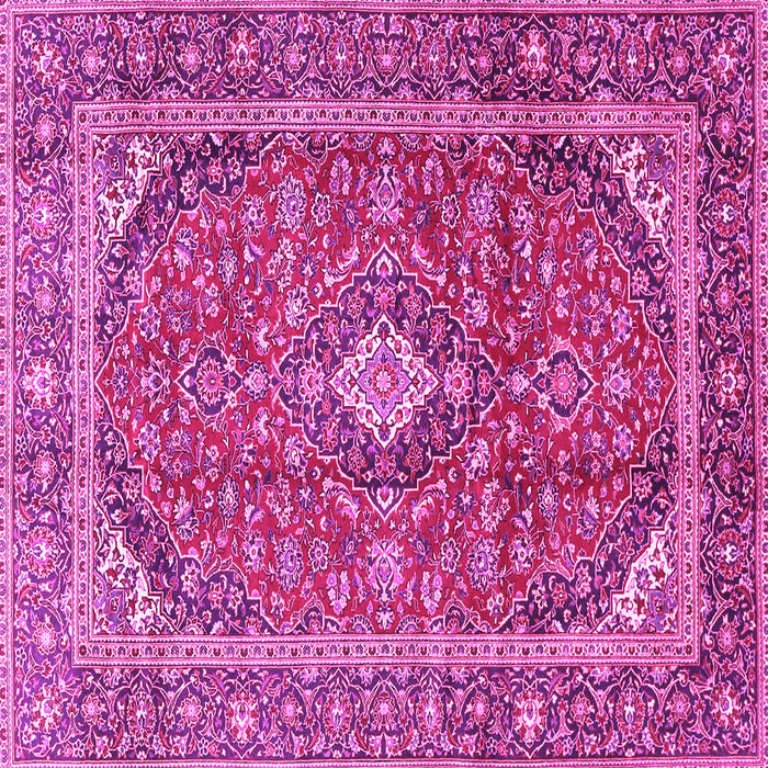 Square Machine Washable Persian Pink Traditional Rug, wshtr3922pnk