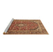 Sideview of Machine Washable Persian Brown Traditional Rug, wshtr3922brn