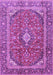 Machine Washable Persian Purple Traditional Area Rugs, wshtr3922pur