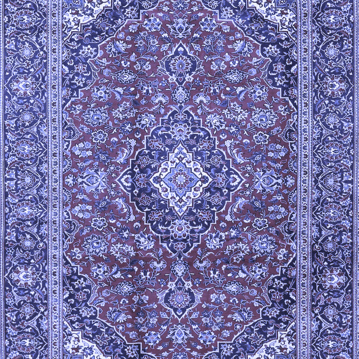 Machine Washable Persian Blue Traditional Rug, wshtr3922blu