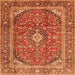 Serging Thickness of Persian Orange Traditional Rug, tr3922org