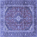 Square Persian Blue Traditional Rug, tr3922blu
