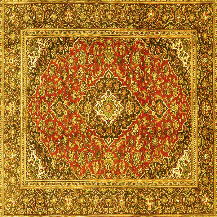 Square Persian Yellow Traditional Rug, tr3922yw