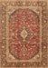 Machine Washable Persian Brown Traditional Rug, wshtr3922brn