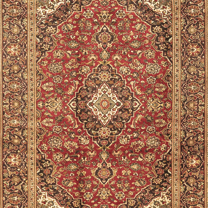 Machine Washable Persian Brown Traditional Rug, wshtr3922brn