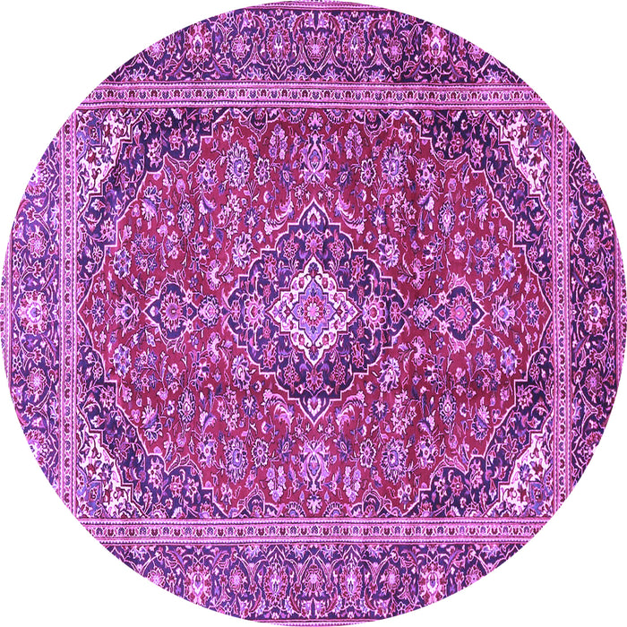 Round Persian Purple Traditional Rug, tr3922pur