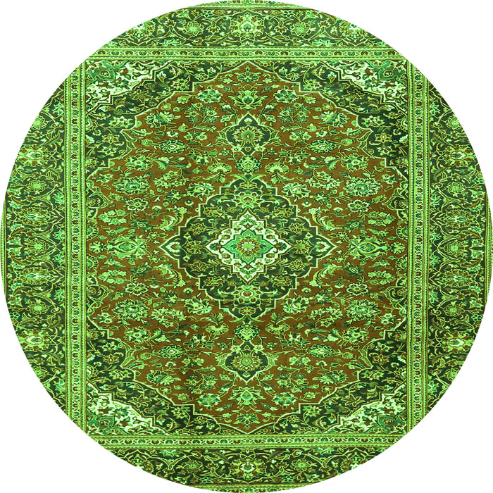 Machine Washable Persian Green Traditional Area Rugs, wshtr3922grn