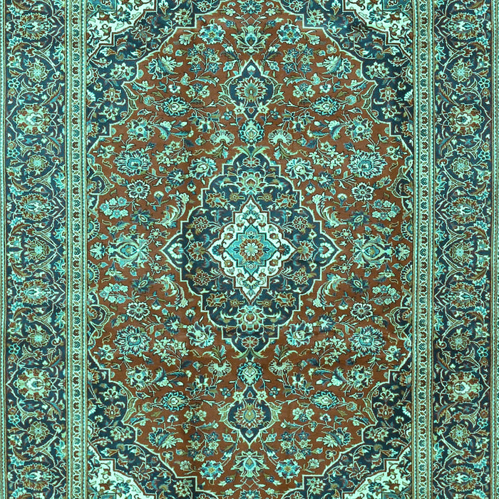 Machine Washable Persian Turquoise Traditional Area Rugs, wshtr3922turq