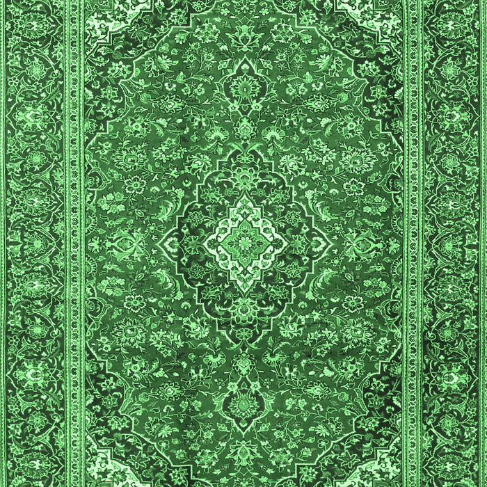 Machine Washable Persian Emerald Green Traditional Area Rugs, wshtr3922emgrn