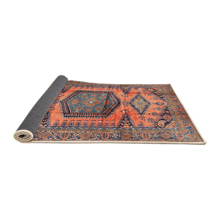 Sideview of Traditional Chestnut Brown Persian Rug, tr3923