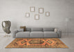 Machine Washable Persian Brown Traditional Rug in a Living Room,, wshtr3923brn