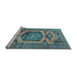 Sideview of Machine Washable Persian Light Blue Traditional Rug, wshtr3923lblu