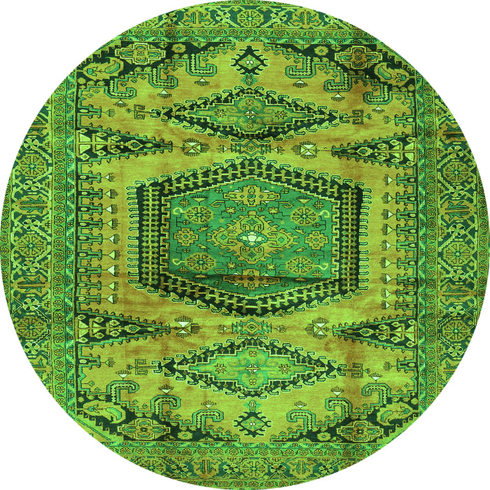 Machine Washable Persian Green Traditional Area Rugs, wshtr3923grn