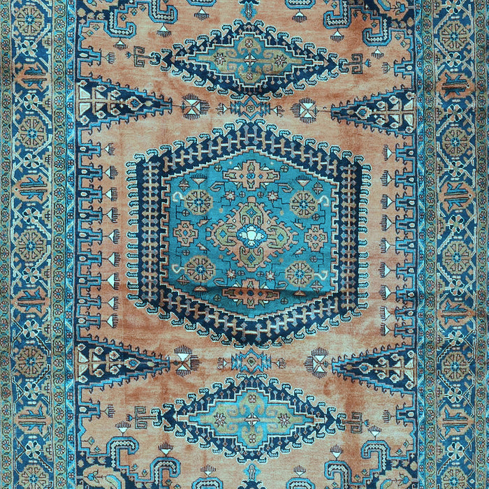 Machine Washable Persian Light Blue Traditional Rug, wshtr3923lblu