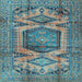 Square Persian Light Blue Traditional Rug, tr3923lblu