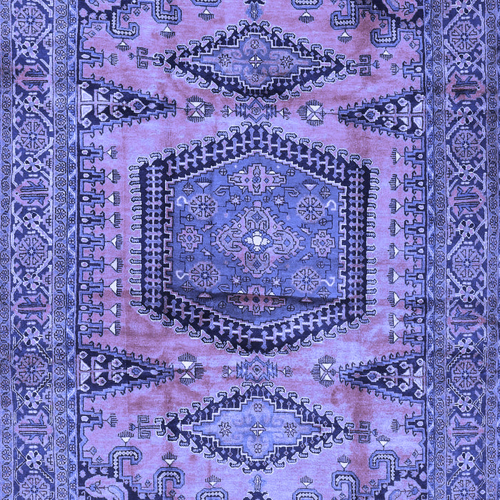 Machine Washable Persian Blue Traditional Rug, wshtr3923blu