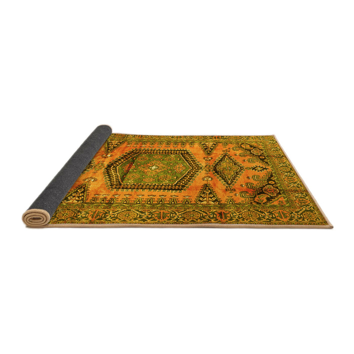 Sideview of Persian Yellow Traditional Rug, tr3923yw