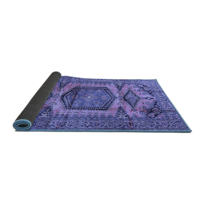 Sideview of Persian Blue Traditional Rug, tr3923blu