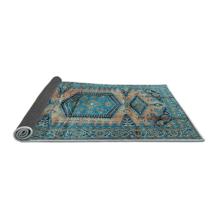 Sideview of Persian Light Blue Traditional Rug, tr3923lblu